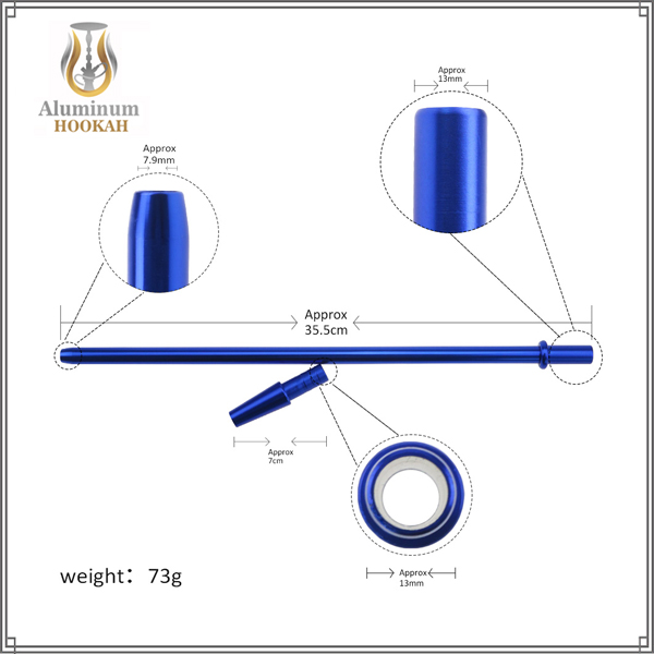 factory wholesale narguile accessories aluminum alloy hookah handle for silicone hookah hose