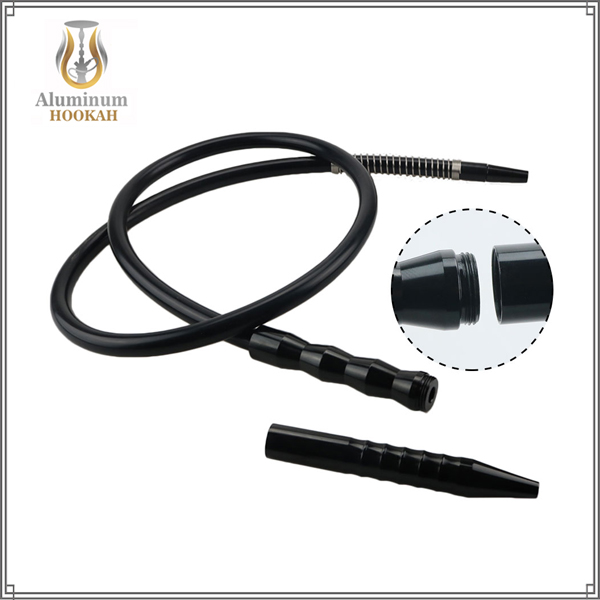 factory wholesale hookah accessories shisha hose spring aluminum hookah handle silicone hookah hose