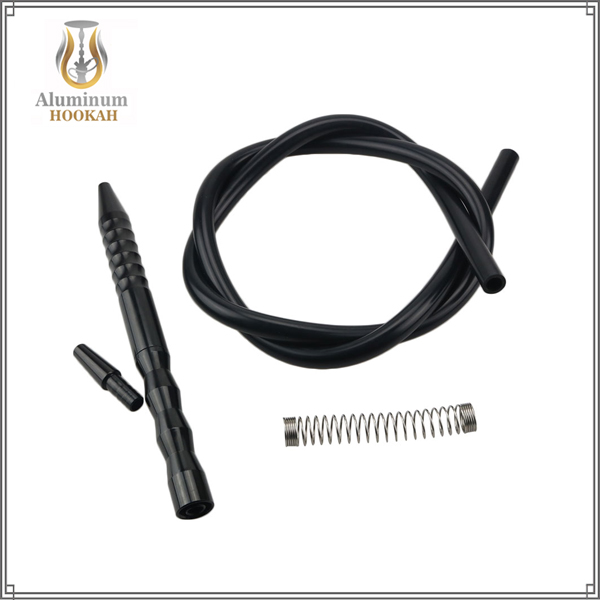 factory wholesale hookah accessories shisha hose spring aluminum hookah handle silicone hookah hose