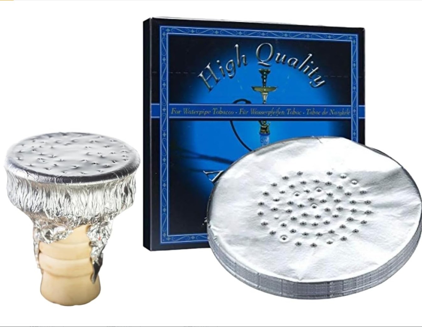 Pierced Hookah Foil 100 Pcs NEW Hooka Shisha Precut Foils