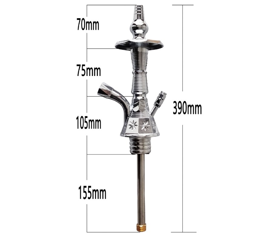 New zinc alloy hookah stem AL-ST2