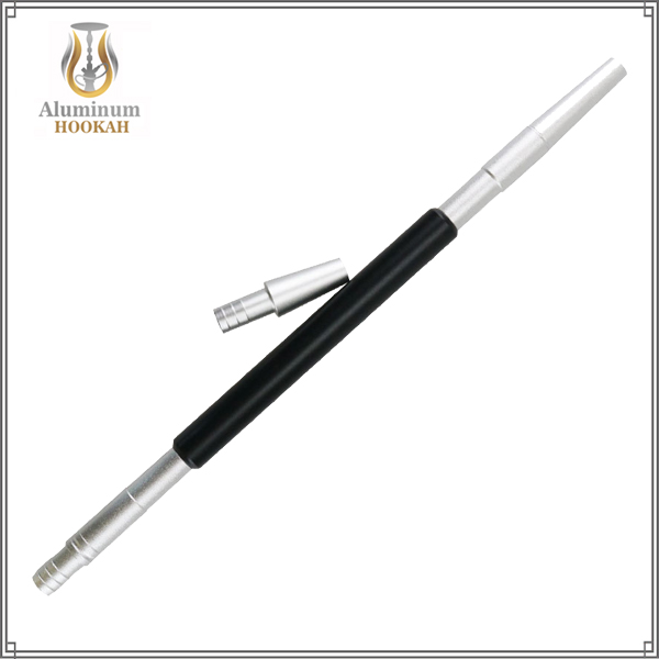 factory wholesale narguile accessories frosted aluminum alloy hookah handle for silicone shisha hose