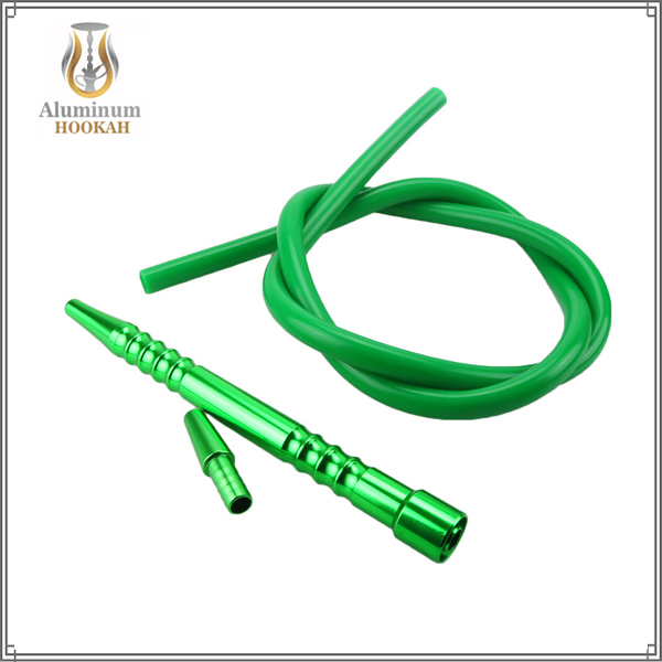factory wholesale shisha accessories narguile pipes aluminum chicha handle silicone hookah hose