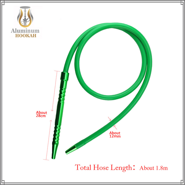 factory wholesale shisha accessories narguile pipes aluminum chicha handle silicone hookah hose