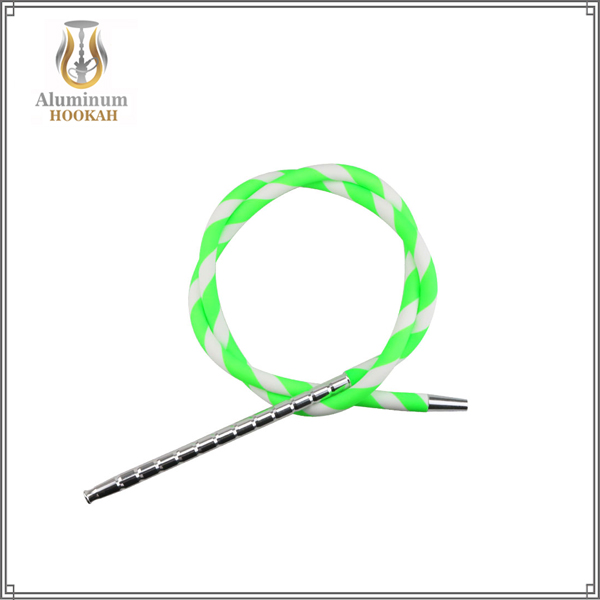 factory narguile wholesale shisha accessories silicone hookah hose with aluminum hookah handle