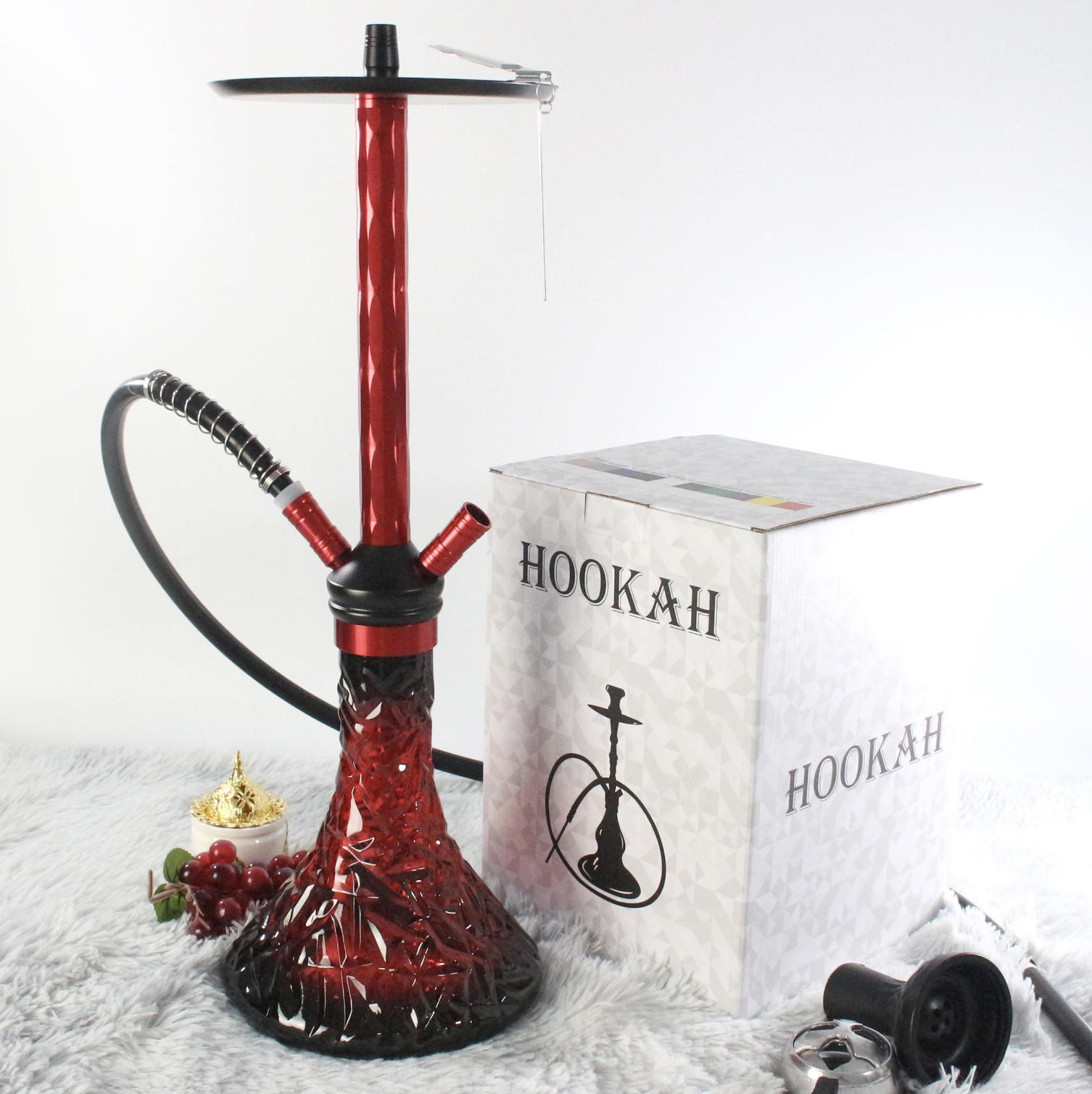 aluminum red hookah AL-RE07
